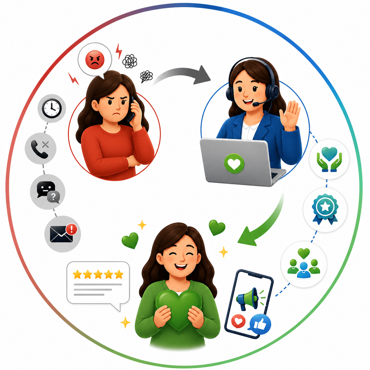 Dissatisfied customer Dissatisfied customer عميا غير ر اضي