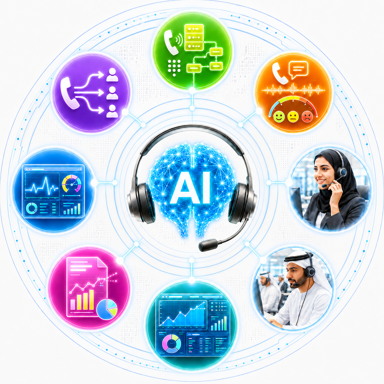 AI-Powered Call Center System كول سنتر ذكاء اصطناعي