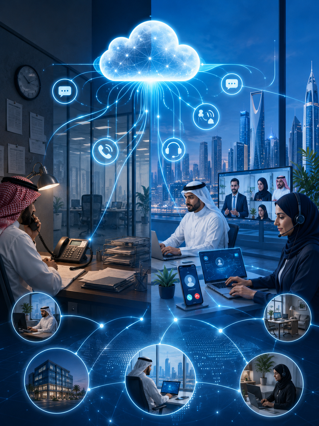 transition to cloud pbx cloud pbx نظام الاتصالات السحابية